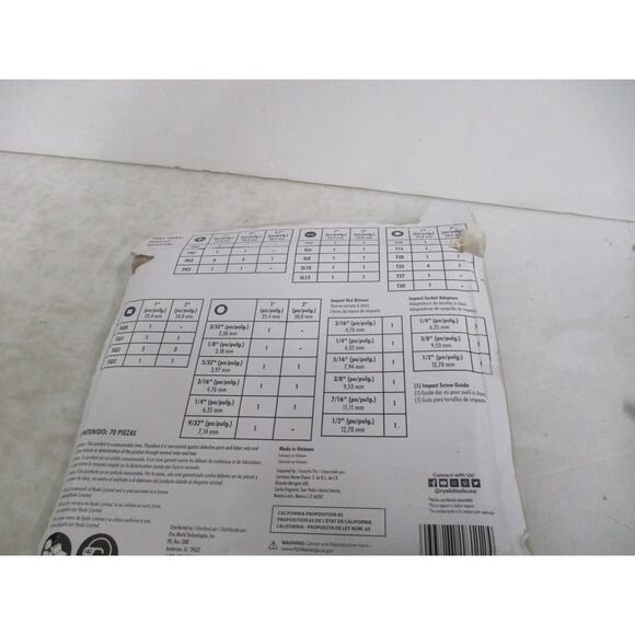 NWT Ryobi Impact Rated Screwdriver Drill Bit Kit (70-Piece) - Picture 6 of 7